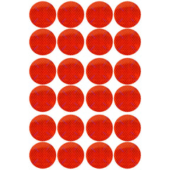 3" Inch Round DOT-SAE Amber/Red/White High Visibility Reflective Stick-On Prism Reflector | Strong Adhesive/Weatherproof | Trailer Camper RV Flatbed Fender Property Boat Marine