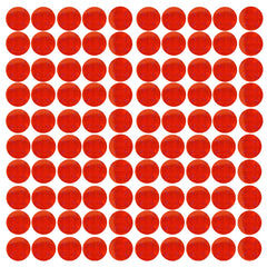 3" Inch Round DOT-SAE Amber/Red/White High Visibility Reflective Stick-On Prism Reflector | Strong Adhesive/Weatherproof | Trailer Camper RV Flatbed Fender Property Boat Marine