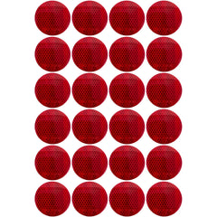 3" Inch Round DOT-SAE Amber/Red/White High Visibility Reflective Stick-On Prism Reflector | Strong Adhesive/Weatherproof | Trailer Camper RV Flatbed Fender Property Boat Marine