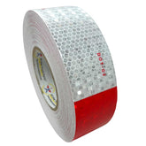 New 2" x150' roll DOT-C2 Ultra Reflective Safety 6" Red/ 6" White Conspicuity Tape Truck Trailer Horse Diamond Pattern Long Lasting Waterproof Material, Super Strong Adhesive!