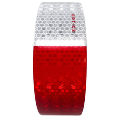 New 2" x150' roll DOT-C2 Ultra Reflective Safety 6" Red/ 6" White Conspicuity Tape Truck Trailer Horse Diamond Pattern Long Lasting Waterproof Material, Super Strong Adhesive!
