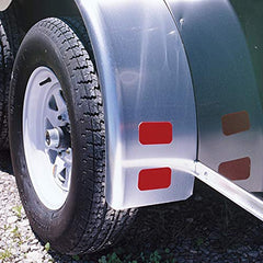 Amber/Red/White 2x3 Rectangle High Visibility Reflective Stick-On Prism Reflector DOT-SAE Strong Weatherproof Trailer Camper RV Flatbed Fender Property Boat Marine Mailbox Sign