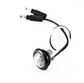 3/4" inch Amber/Red/White 3 LED Side Marker Clearance Light with Plug Black Ring Sealed Mini Round 3/4" Indicators Grill Lights Truck Trailer Car Bus Pickup Van Caravan Boat 12V