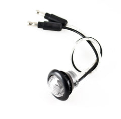 3/4" inch Amber/Red/White 3 LED Side Marker Clearance Light with Plug Black Ring Sealed Mini Round 3/4" Indicators Grill Lights Truck Trailer Car Bus Pickup Van Caravan Boat 12V