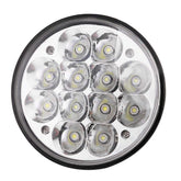 5.75" 5-3/4" 36W Crystal Round LED Headlight Sealed Beam IP68 Waterproof Replacement 4000 4040 5506 H5006 H651 / H466 Chrome (2D reflector)