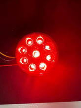 3-1/7" Round LED Light Black ABS Base Side Marker Clearance S/T/T 3 Wire Design 2 Screw Surface Mount 9 LEDs Black ABS Base IP 67 for Trailers - Red/Amber