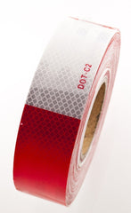 2"x150' DOT-C2 PREMIUM Reflective Safety Red and White Conspicuity Tape Trailer