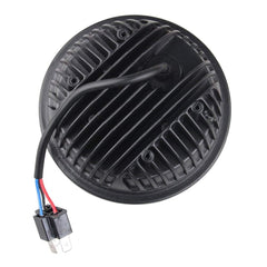 5.75" 5-3/4" 36W Crystal Round LED Headlight Sealed Beam IP68 Waterproof Replacement 4000 4040 5506 H5006 H651 / H466 Chrome (2D reflector)