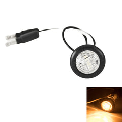 3/4" inch Amber/Red/White 3 LED Side Marker Clearance Light with Plug Black Ring Sealed Mini Round 3/4" Indicators Grill Lights Truck Trailer Car Bus Pickup Van Caravan Boat 12V