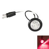 3/4" inch Amber/Red/White 3 LED Side Marker Clearance Light with Plug Black Ring Sealed Mini Round 3/4" Indicators Grill Lights Truck Trailer Car Bus Pickup Van Caravan Boat 12V