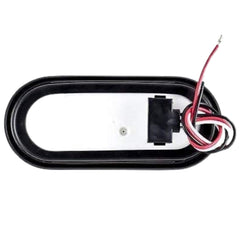 2x 6.5 Inch Oval Amber/Green Strobe Lights 24LED Recessed Quad Flash Patterns for Truck Towing Trailer Lights Lamps, Rubber Grommets + 3-prong Wire Pigtails Included, 10V-30V