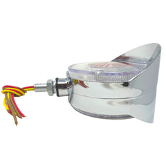 2pc Amber/Red 28 LED Double Face Stud Mount Pedestal Fender Stop Turn Tail Light for Truck Trailer Peterbilt Freightliner Mack Western Star. Left and Right Side Lights