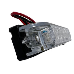 4"x1" Clear Lens Red Led Thin Slim line Trailer Side Marker Clearance Lights 6 LED Reflex Submersible Sealed 12V Surface Mount for Truck Trailer Boats, Rectangular