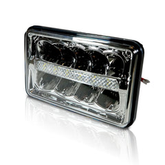 4X6 Inch Rectangle LED Headlights Replacement for Trucks 4" x 6" High/Low Beam DRL Replace H4651 H4652 H4656 H4666 H6545 - Qty 1