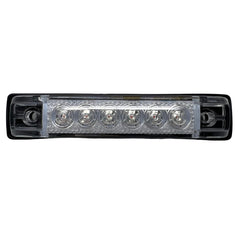 4"x1" Clear Lens Red Led Thin Slim line Trailer Side Marker Clearance Lights 6 LED Reflex Submersible Sealed 12V Surface Mount for Truck Trailer Boats, Rectangular