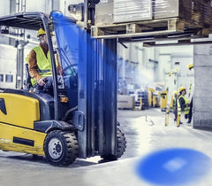 5.5" 10W CREE Blue Dot LED Forklift Safety Light Spot Light Warehouse Safe Warning Light Waterproof Heavy Duty, 12V-80V