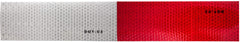 10pcs of 2"x12" Strips Conspicuity Safety Caution Warning Tape DOT-C2 Approved Reflective Truck Trailer Red/White Adhesive Sticker