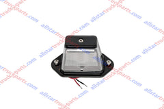 4"x2" Heavy Duty Surface-Mount 6 LED Trailer License Plate Lights DOT/SAE L FMVSS Certified IP67 Waterproof Rated Ultra-Durable License Tags Trailers RV Trucks Boat SUV Black Chrome Housing 12V