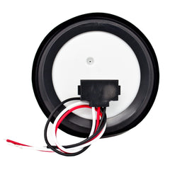 2pcs 4" Inch Round Super Bright 52 LED Diodes Mid Turn Mid Ship Signal Tail Sealed Lights Amber Assembly Rubber Mount for Trucks Trailers RV Boat Waterproof