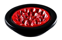 4" Round LED Trailer Tail Light 18 LED Red/White Stop Turn Tail Reverse Backup Running Lights w/Rubber Grommet Direct Wiring for Trucks Trailer RV Boat IP67 Waterproof DOT/SAE Approved 12V