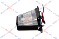 4"x2" Heavy Duty Surface-Mount 6 LED Trailer License Plate Lights DOT/SAE L FMVSS Certified IP67 Waterproof Rated Ultra-Durable License Tags Trailers RV Trucks Boat SUV Black Chrome Housing 12V