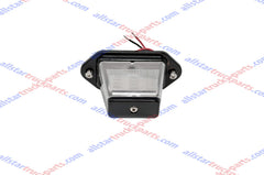 4"x2" Heavy Duty Surface-Mount 6 LED Trailer License Plate Lights DOT/SAE L FMVSS Certified IP67 Waterproof Rated Ultra-Durable License Tags Trailers RV Trucks Boat SUV Black Chrome Housing 12V