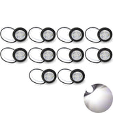 3/4" Round 3-Led White/Red/Amber Marker lights 2 wire Clearance Lights Black Rubber Grommet Mount Replacement for Jeep Spider Fender Marker Lights Sealed