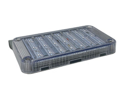 5.5" x 3" Rectangle 21 LED Red + Blue Strobe Light Metal Mounting Bracket DOT/SAE Approved Waterproof Anti-Shock Anti-Fog Towing Construction Safety Truck (2 PACK)