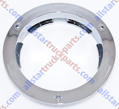 4" Round Chrome Bezels Flange Stop Turn Tail Light Covers Rings for Truck Trailer Kenworth Peterbilt