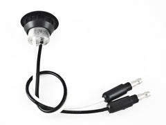 3/4" inch Amber/Red/White 3 LED Side Marker Clearance Light with Plug Black Ring Sealed Mini Round 3/4" Indicators Grill Lights Truck Trailer Car Bus Pickup Van Caravan Boat 12V