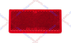 3-1/8" Rectangular Amber/Red Stick On Reflector - Trailers, Trucks, Automobiles, Mail Boxes, Boats, SUV's, RV's, Industrial Strong Adhesive DOT/SAE Approved