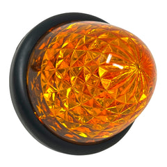3.5" Inch Diameter 16 LED Round Beehive Cone Watermelon Trailer Side Marker Lights Red Amber Clear Lens Submersible 12V Rear Lights Peterbilt Trucks ATV Motorcycle