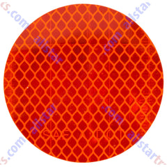 (24 Decal Mix Pack) DOT-SAE Red & Amber 3 Inch Round / 2x3" Rectangle High Visibility Reflective Stick-On Prism Reflector | Trailer Camper RV Flatbed Fender Property Boat