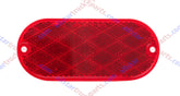 Oval Reflectors Red/Amber Self Adhesive Or Drill Mount Quick Mount SAE 13 DOT