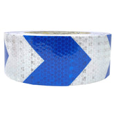 Blue Arrow Reflective Tape, 2" Hazard Warning Tape Waterproof - High Intensity Reflector Conspicuity Safety Tape Strong Adhesive Crystal Lattice Blue Arrow