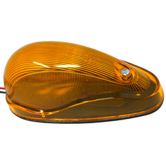 Pair (Qty 2) 4.6" Amber Sleeper Cab LED Side Marker/Turn Led Light Clearance For Freightliner Century/Columbia Surface Mount, Amber Oval Side Marker and Turn Signal Sealed