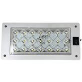 Universal Interior Light Rectangle 21 LED Reading Light Ceiling Dome Roof Car Truck Boat Surface Mount Housing- 8"x 3.3" Super Bright! White LED's