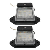 Qty 2 4"x2" Heavy Duty Surface-Mount 6 LED Trailer License Plate Lights DOT/SAE L FMVSS Certified IP67 Waterproof Rated Ultra-Durable License Tags Trailers RV Trucks Boat SUV Black Chrome Housing 12V