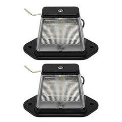 4"x2" Heavy Duty Surface-Mount 6 LED Trailer License Plate Lights DOT/SAE L FMVSS Certified IP67 Waterproof Rated Ultra-Durable License Tags Trailers RV Trucks Boat SUV Black Chrome Housing 12V