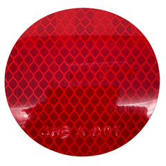 3" Inch Round DOT-SAE Amber/Red/White High Visibility Reflective Stick-On Prism Reflector | Strong Adhesive/Weatherproof | Trailer Camper RV Flatbed Fender Property Boat Marine
