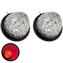 3.5" Inch Diameter 16 LED Round Beehive Cone Watermelon Trailer Side Marker Lights Red Amber Clear Lens Submersible 12V Rear Lights Peterbilt Trucks ATV Motorcycle