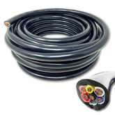 Heavy Duty 14/12/10AWG Multi Guage 7 Way CCA Conductor Wire RV Trailer Tow Campers Cable Cord Insulated Stranded Copper Clad Aluminum Conductor Color Coded DOT SAE Approved 14/4 10/2 12/1