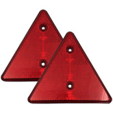 Screw-Mount Triangular Marker Reflectors - Universal Use Safety Kit Spoke Reflective Quick Mount Custom Accessories for Cars, Trailer, Trucks, Camper RV, Snow-Machine (Red, 2 PCS)