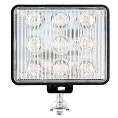 3.75" x 3.5" Rectangle LED Amber Strobe Work Lamp Light 9-LED 27W DOT/SAE Approved Waterproof Dustproof Anti-Shock/Fog Towing Construction Safety Truck 10V-30V