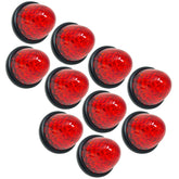 3.5" Inch Diameter 16 LED Round Beehive Cone Watermelon Trailer Side Marker Lights Red Amber Clear Lens Submersible 12V Rear Lights Peterbilt Trucks ATV Motorcycle