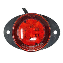 2x 2.5 Round Red 6 Led Clearance Side Marker Bumper Fender Mount Lights Kit Light 2 Screw Mount Wire Pigtail Truck Trailer Rv Waterproof 12V Sealed, 2.5 Round Led Marker Lights