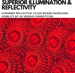 Amber/Red 2.5" Round Led Clearance Side Marker Lights Kit 13 LED Diodes Reflector Grommet Wire Pigtail Truck Utility Trailer RV UTV Tractor Flush Mount Waterproof 12V Sealed