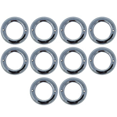 [10x 2.5" Inch Round Chrome Bezel Grommet for Vehicle Lights Side Marker Stop Turn Tail Light Covers Rings for Truck Trailer Kenworth Peterbilt 10pcs