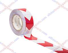 Red Arrow Reflective Tape, 2" Hazard Warning Tape Waterproof - High Intensity Reflector Conspicuity Safety Tape Strong Adhesive Crystal Lattice Red White Arrow