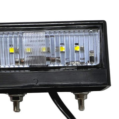 Heavy Duty 3.29"x1.6" Surface-Mount 6 LED Trailer License Plate Lights DOT/SAE Certified IP67 Waterproof Rated Ultra-Durable Tags for Trailers, RVs, Trucks & Boats - Black 10V-30V (Qty 1)